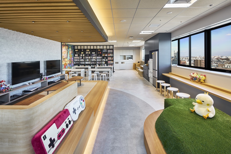 遊び心あふれるラウンジ