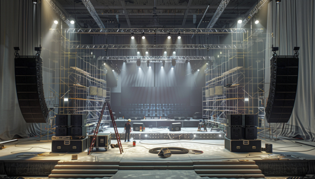 大型ホールの工事の様子