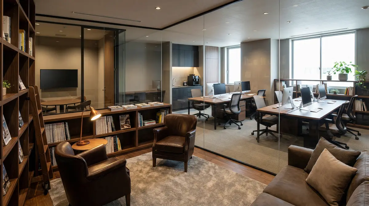 ライブラリーラウンジ休憩所付きオフィス
